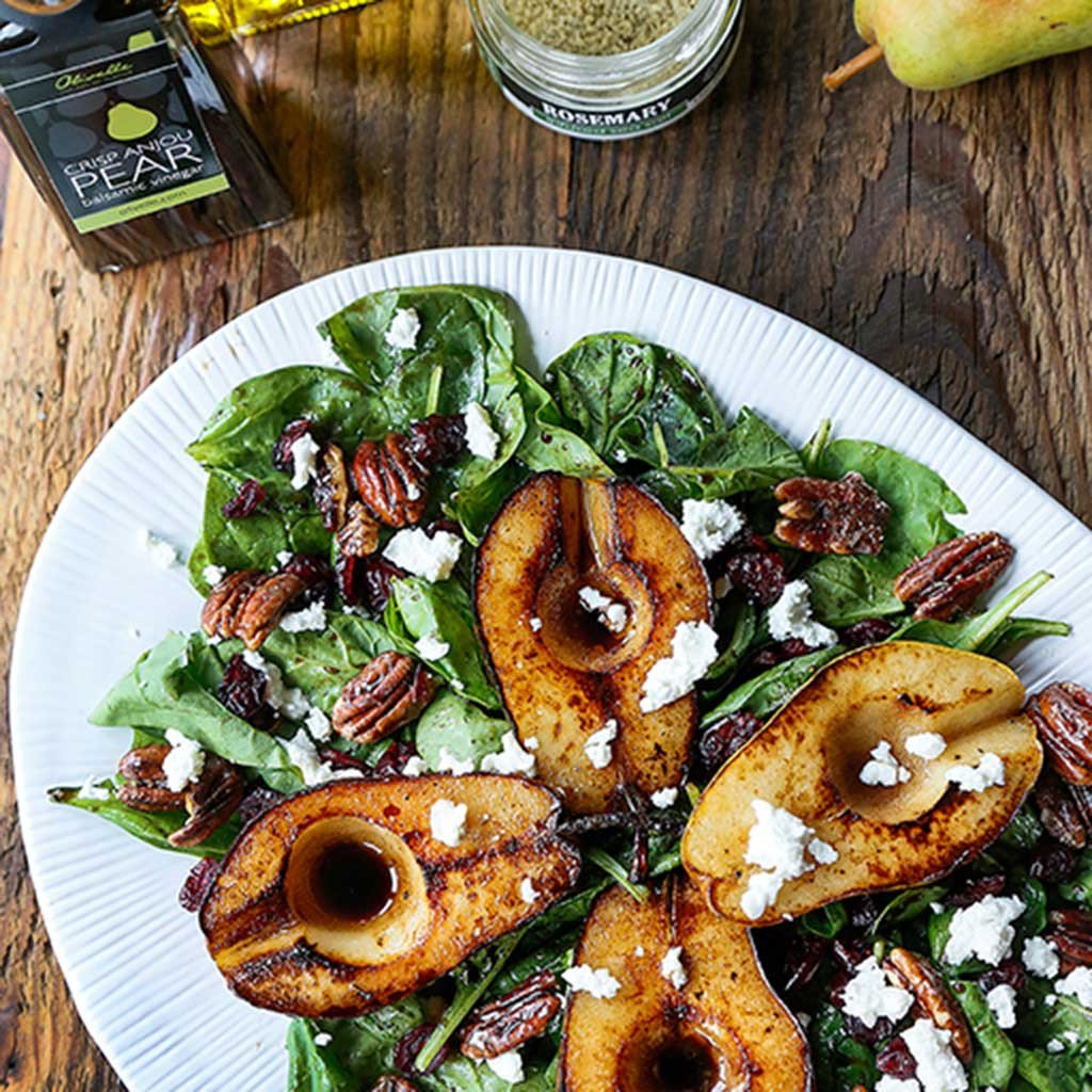 Caramelized Pear and Pecan Salad – Olive Herb Co