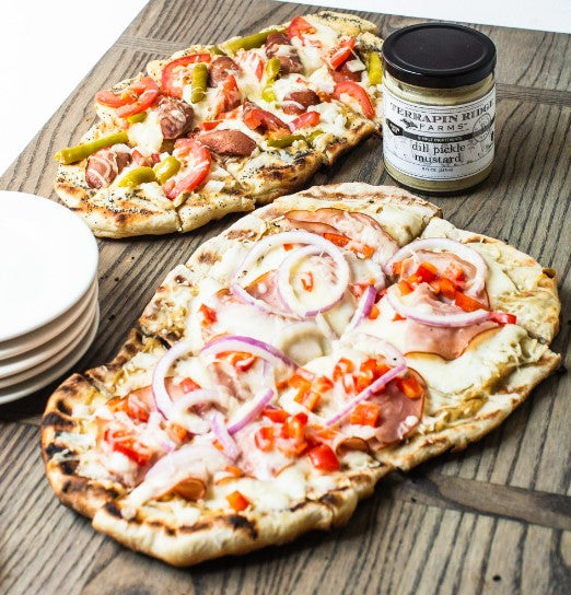 Chicago Dog Grilled Pizza
 &ndash; Olive Herb Co