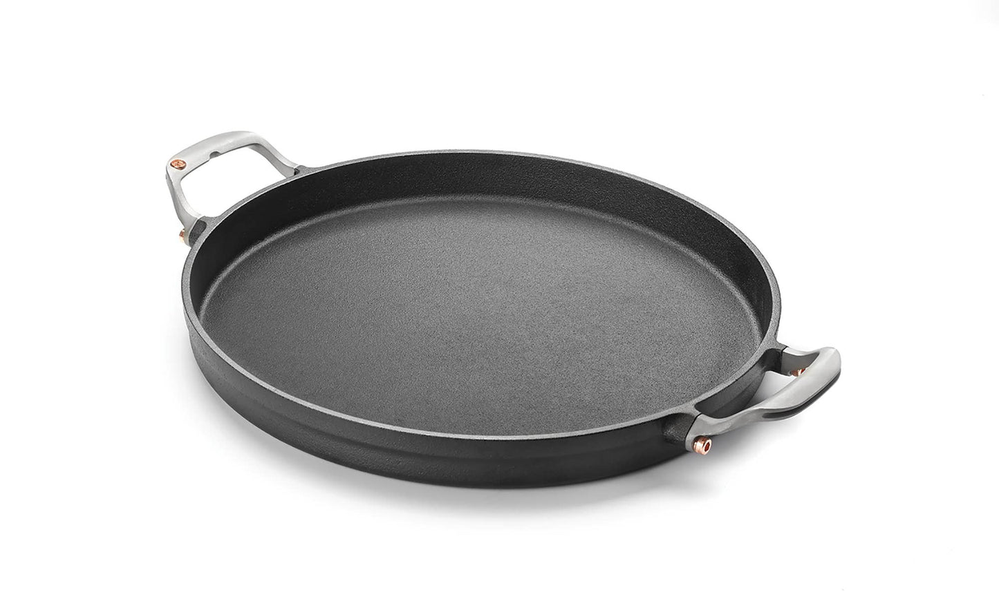 Outset Cast Iron Deep Dish Pizza and Paella Pan,14.25"x18.5"