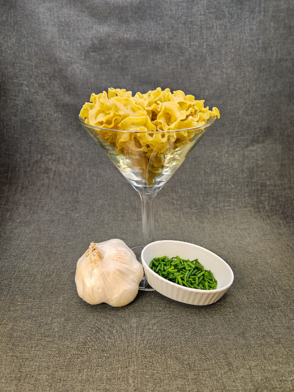 Garlic Chive Pasta Luce Mafaldine