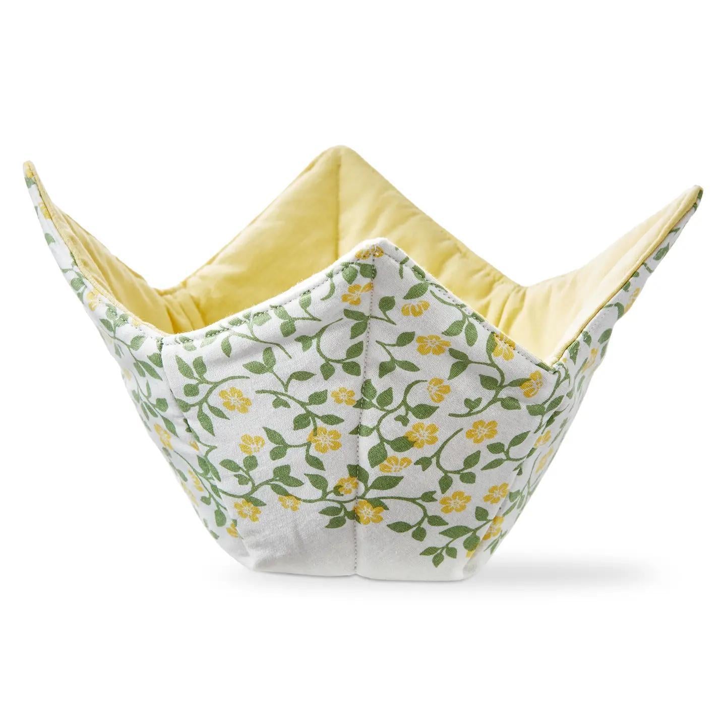 Yellow Flower Vines Bowl Cozy