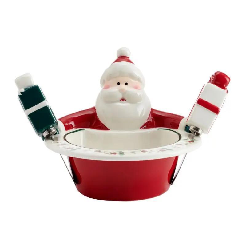 Santa Dip Bowl W Spreaders