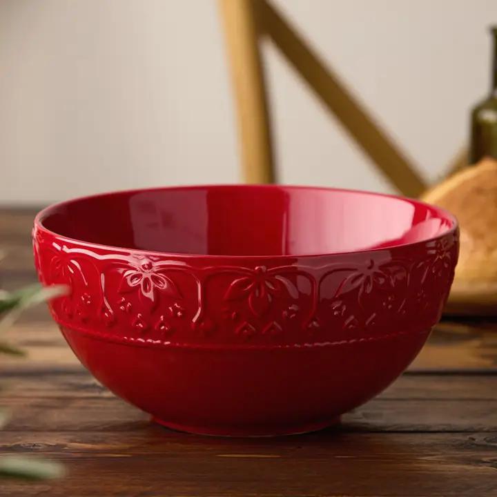 Provence Embossed Deep Bowl 10.5in X 5in