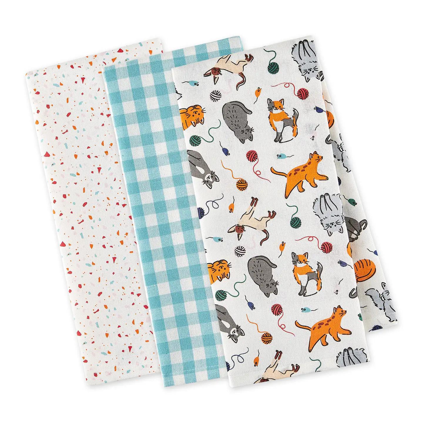 Feline Fine Set of 3 Tea Towel