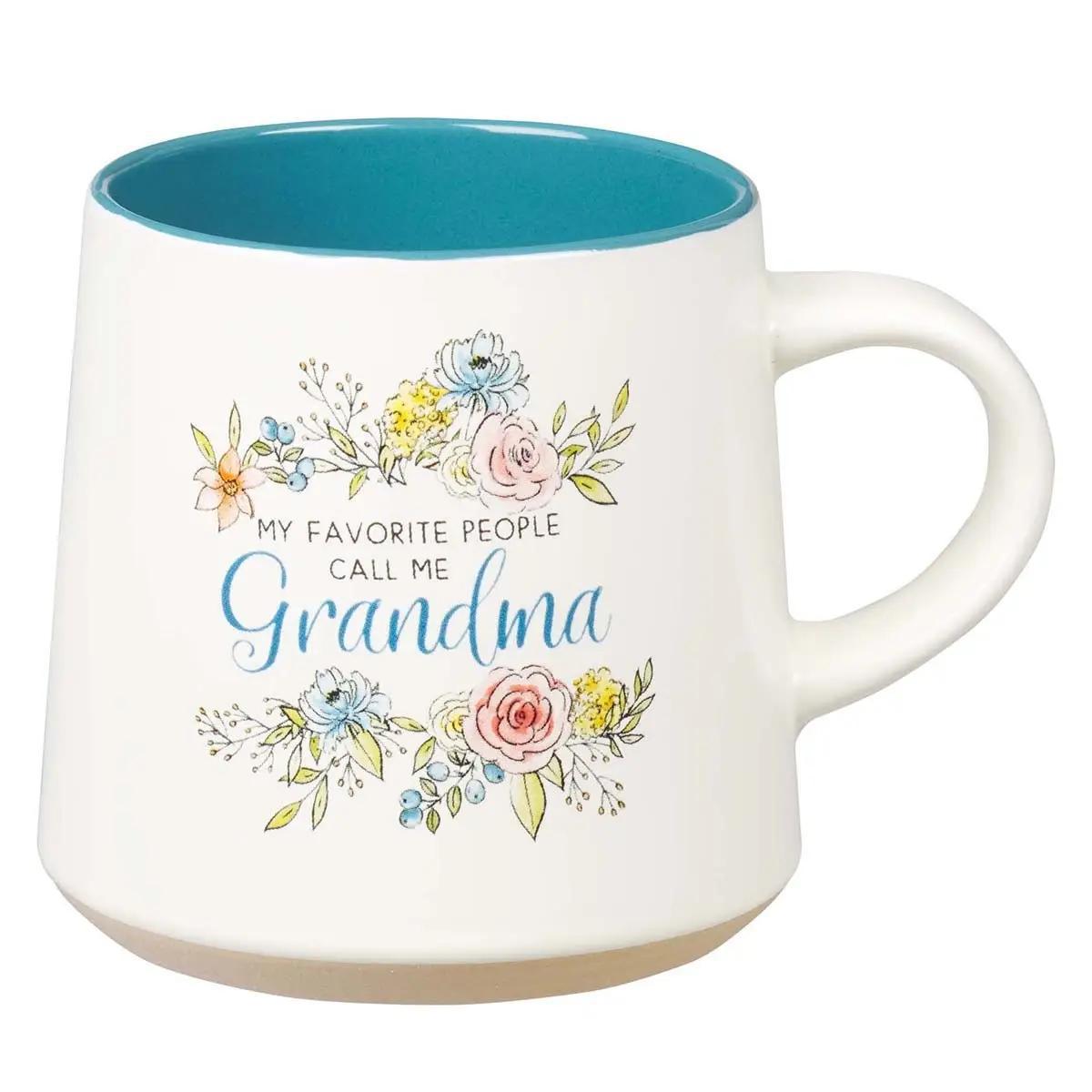 Blue/White Floral Grandma Mug