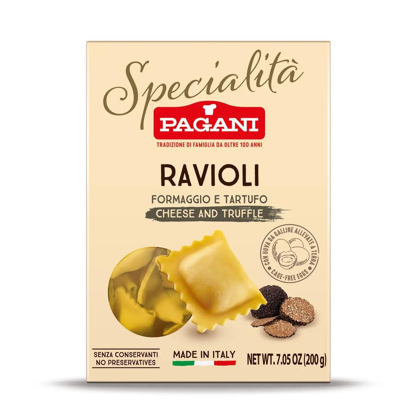 Pagani Ravioli with Cheese and Truffle