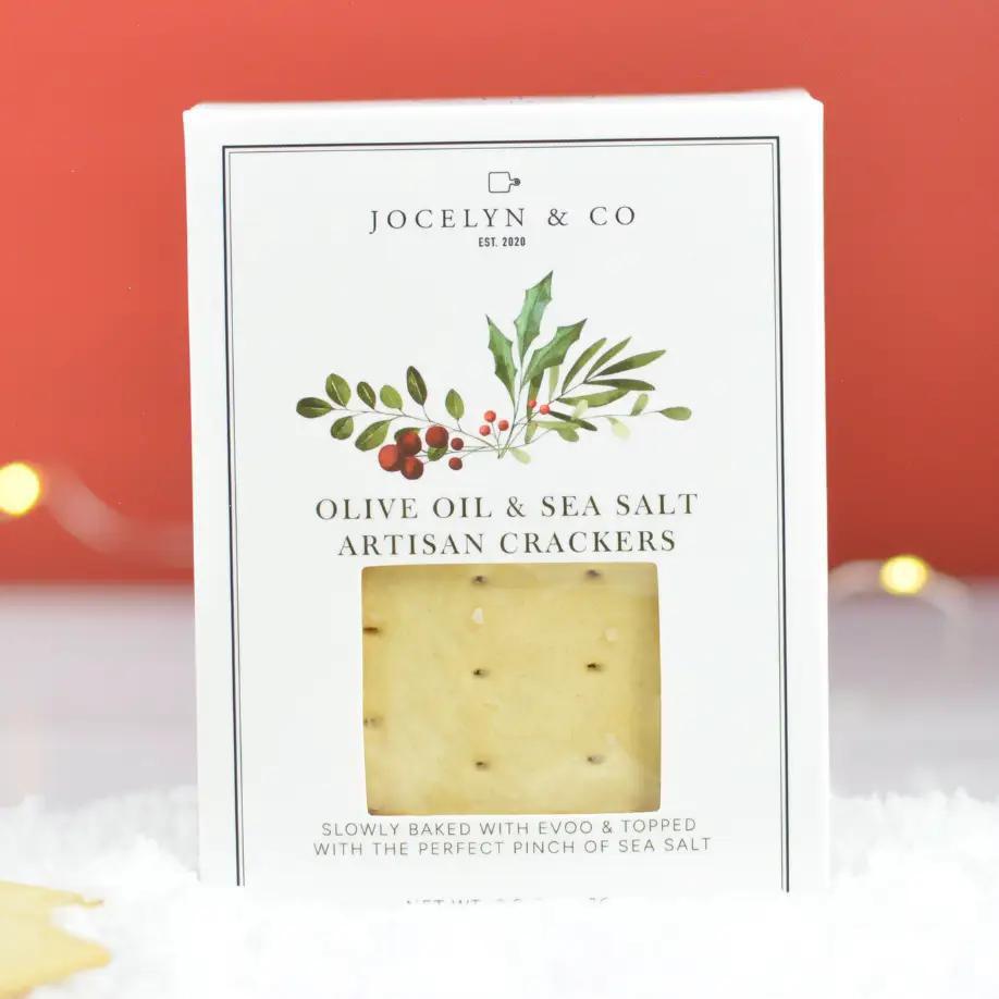 Jocely & Co Holiday Olive Oil & Sea Salt Mini Cracker