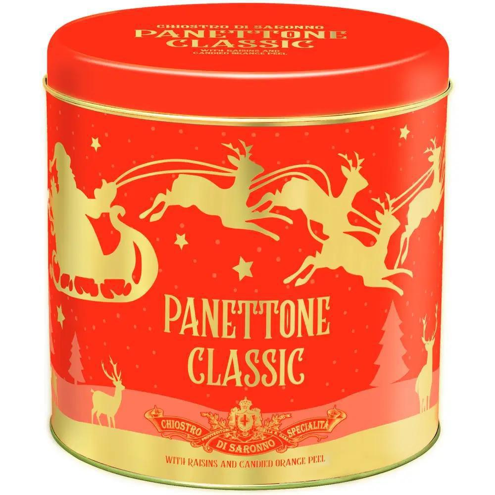Classic Panettone in Reindeer Tin