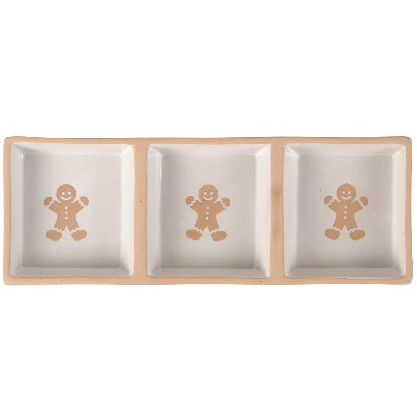 Gingerbread Man Tidbit Tray