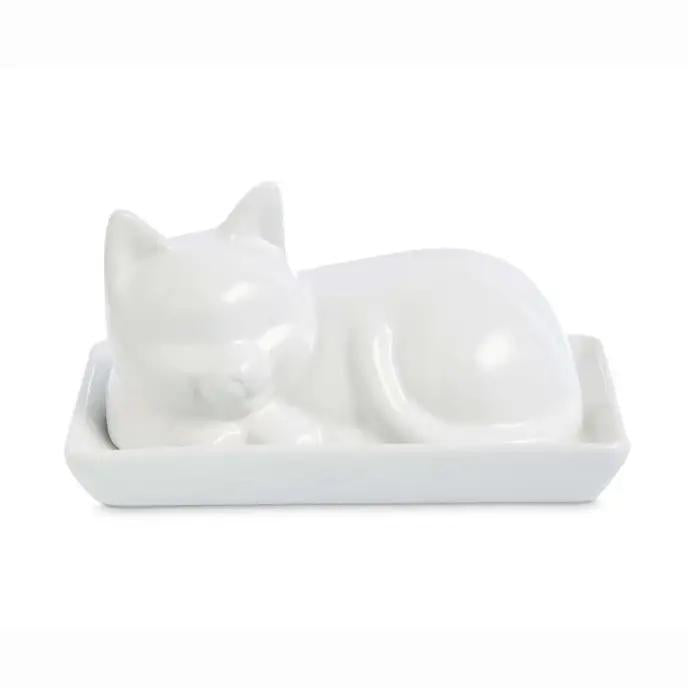 Cat Butter Dish with Lid