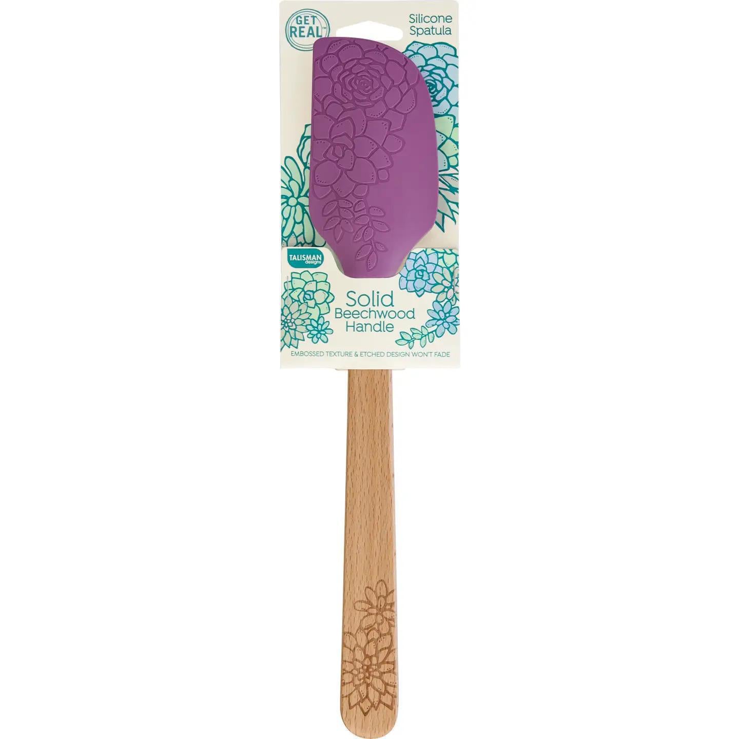 Succulents Purple Embossed Silicone Spatula