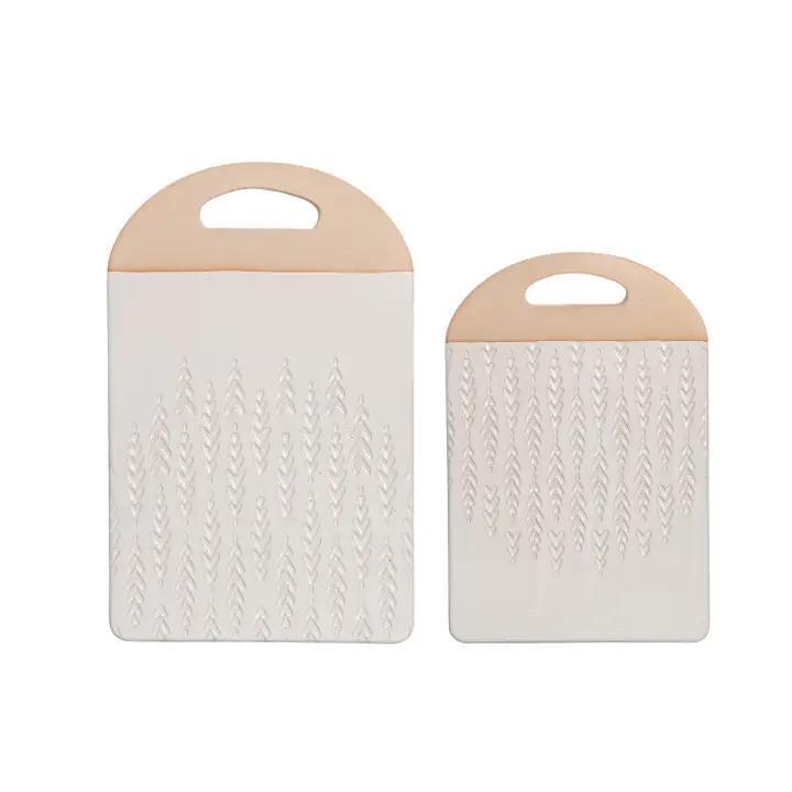 Stoneware Serving Board Set of 2 - Fall Harvest