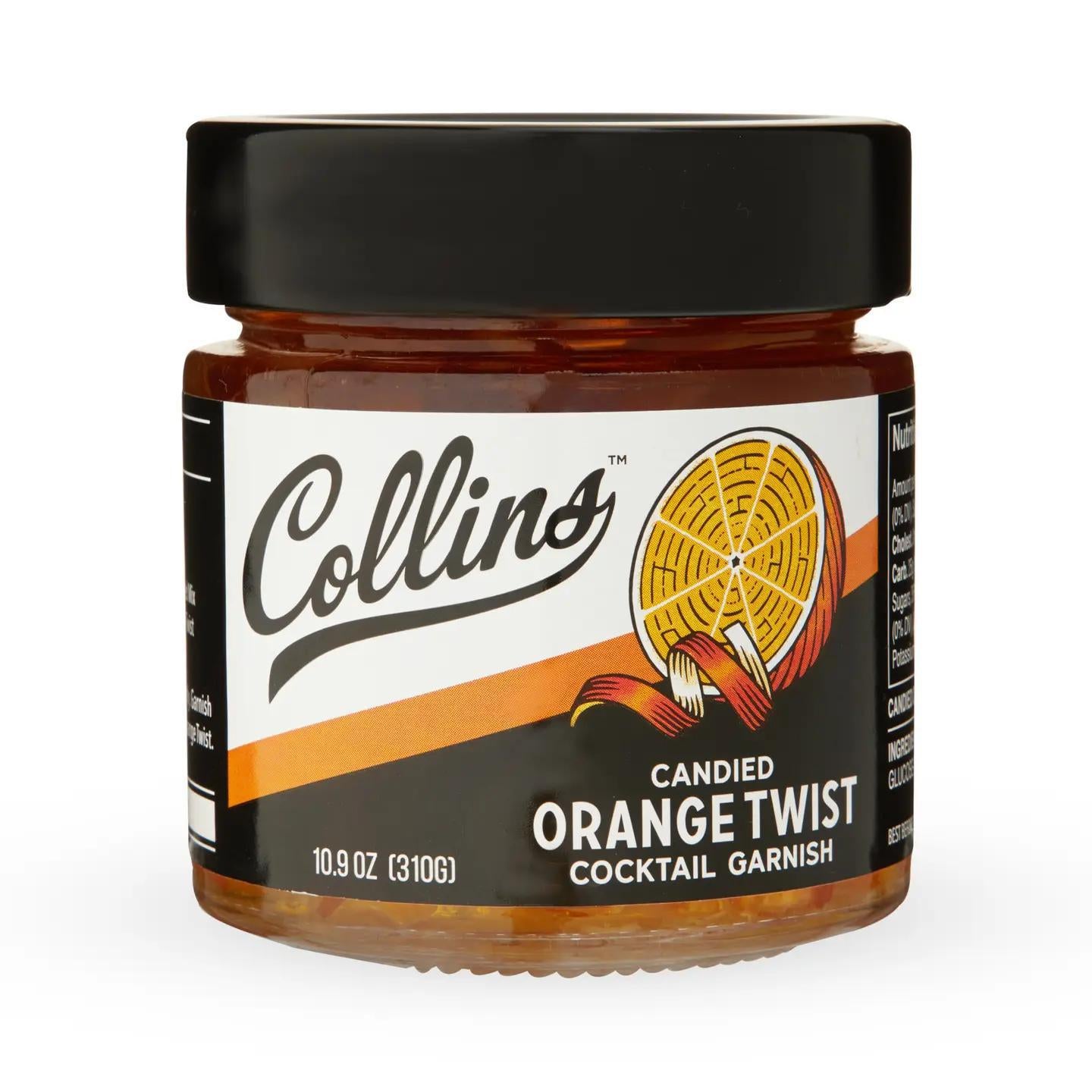 Candied Orange Peel Twist Cocktail Garnish