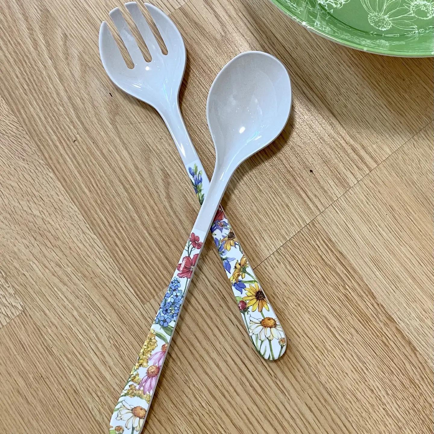 Wildflower Floral Garden Bamboo Oval Serving Platter