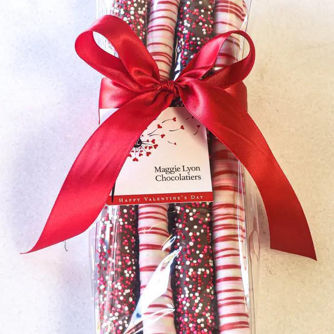 8pc Milk & White Chocolate Covered Pretzel Rods
