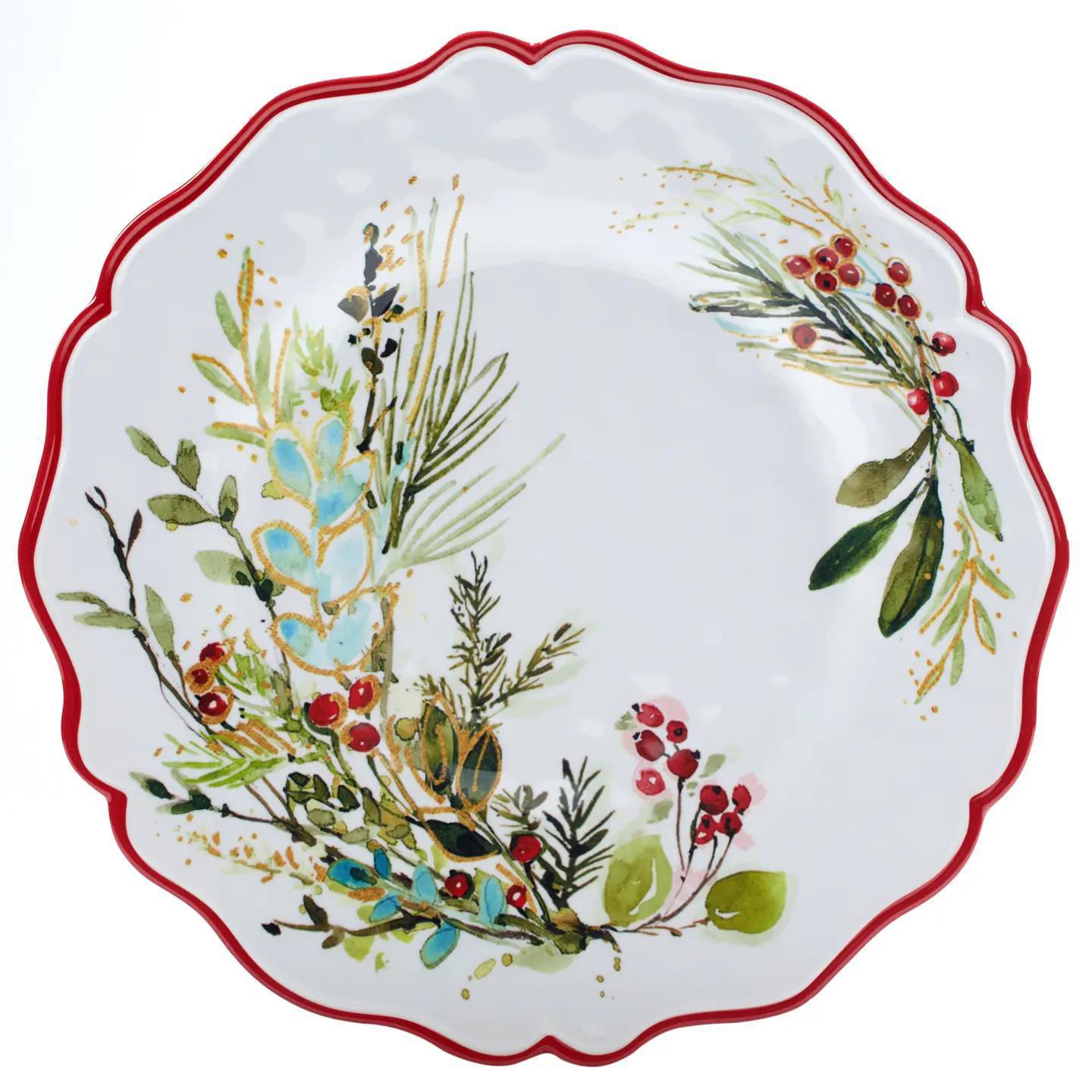 Christmas Gatherings Melamine Round Platter