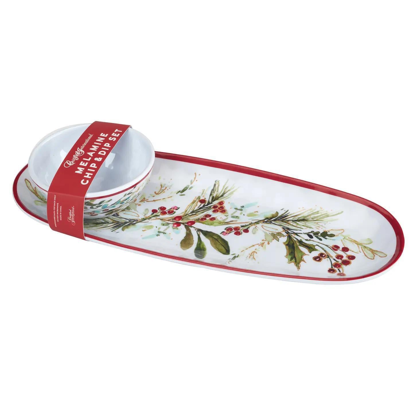 Christmas Gatherings Melamine Chip & Dip Set