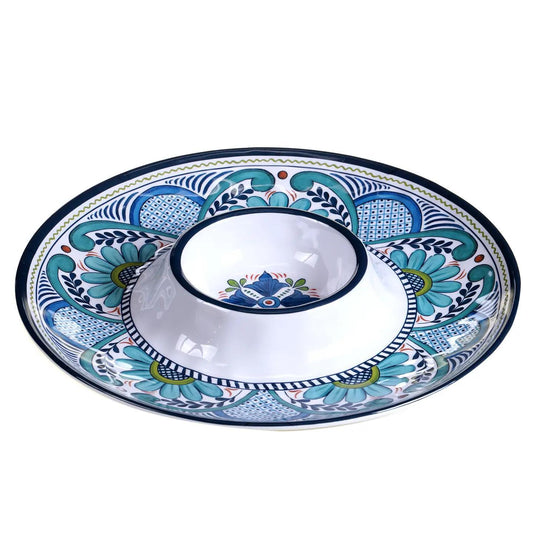 Melamine Round Chips & Dip Talavera