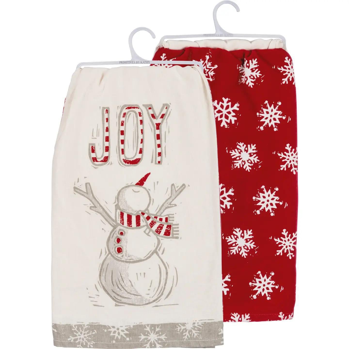 Joy Snowman Kitchen Towel Set
