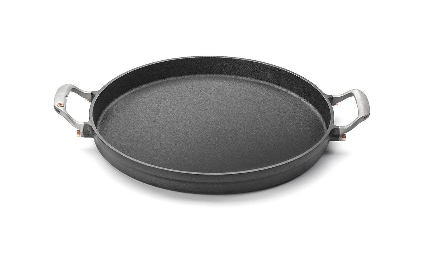 Outset Cast Iron Deep Dish Pizza and Paella Pan,14.25"x18.5"