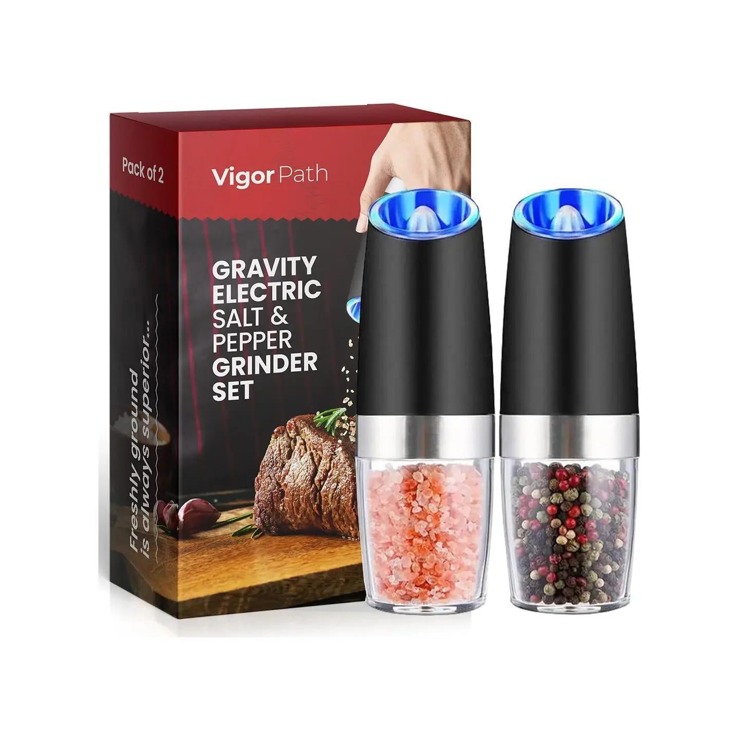 Black Salt & Pepper Grinder Set