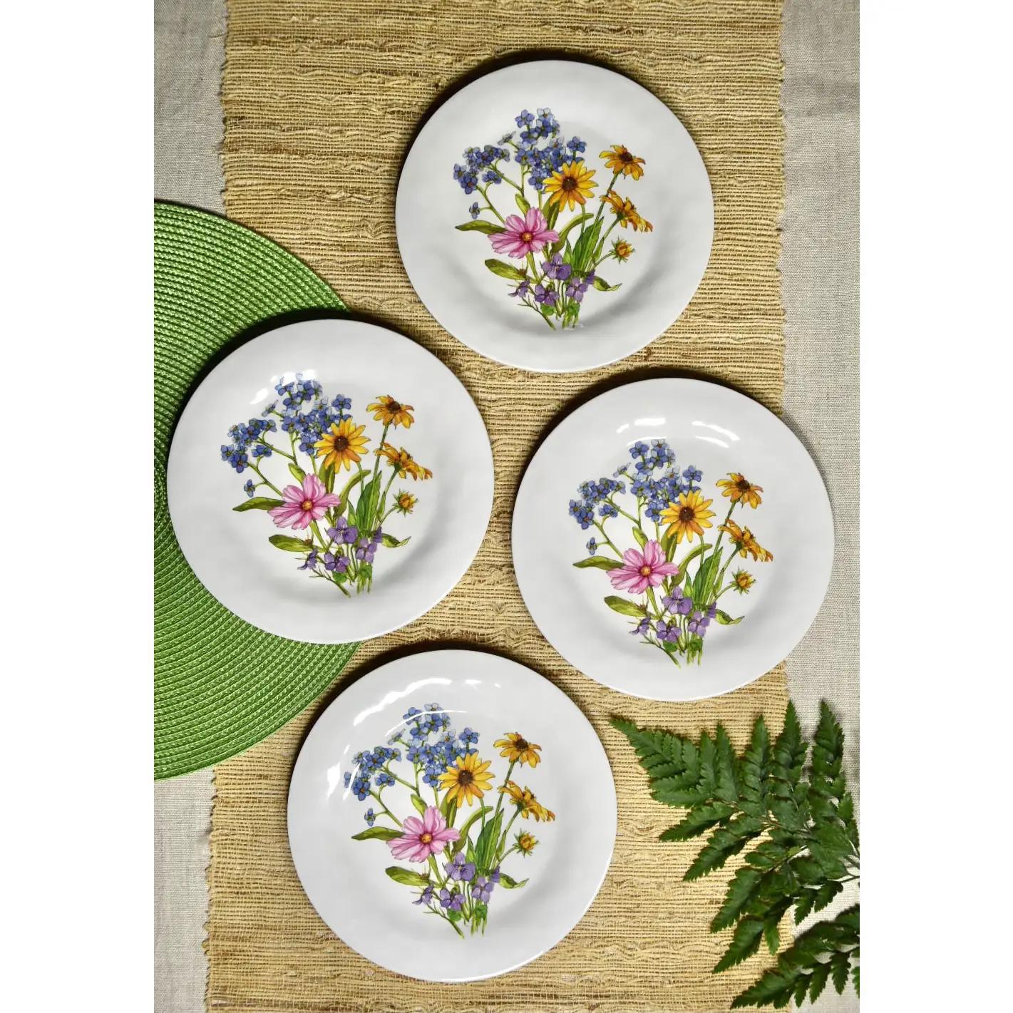 Wildflower Floral Garden Bamboo Oval Serving Platter