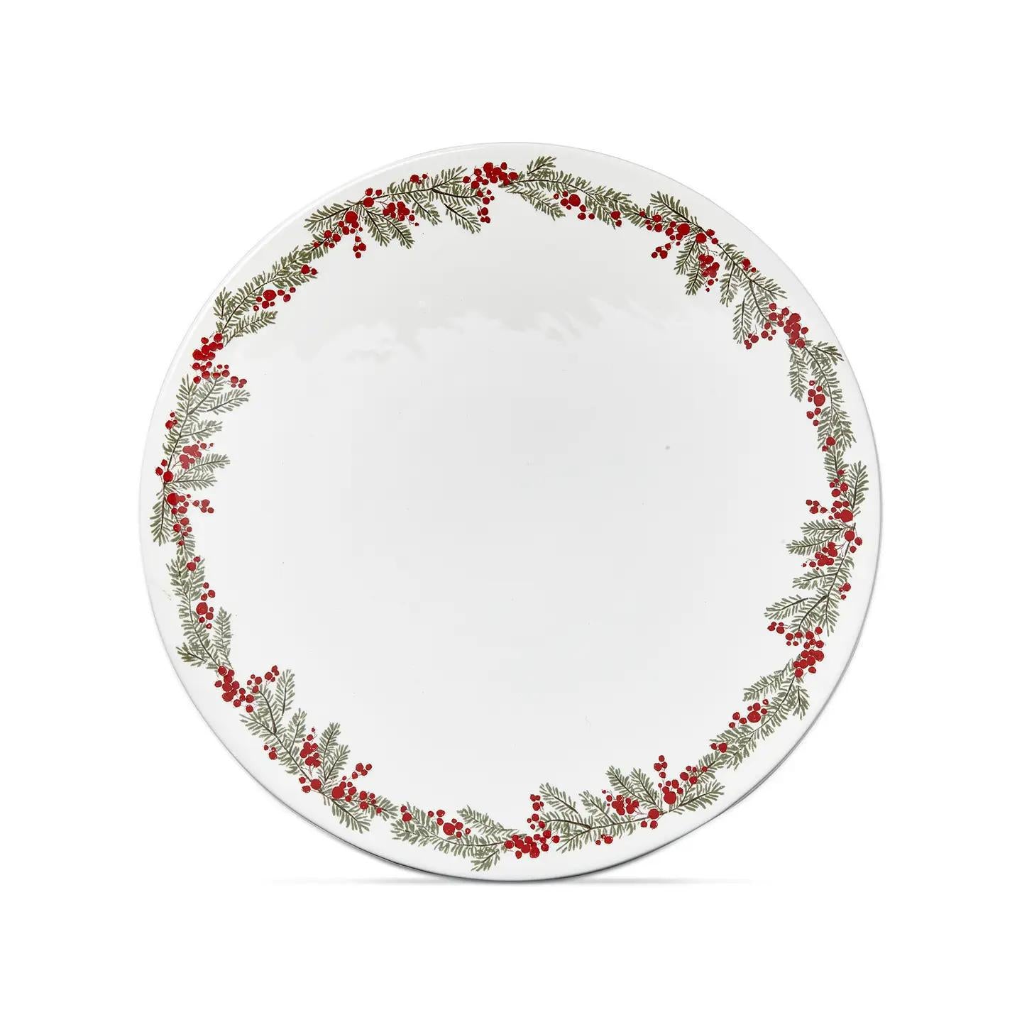 Christmas Farmhouse Pedestal Cake Plate