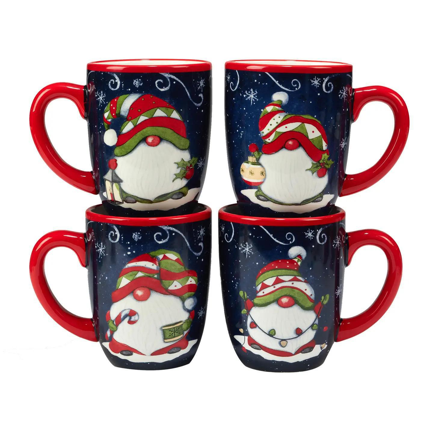 Christmas Gnomes Mug 18 oz. Asst