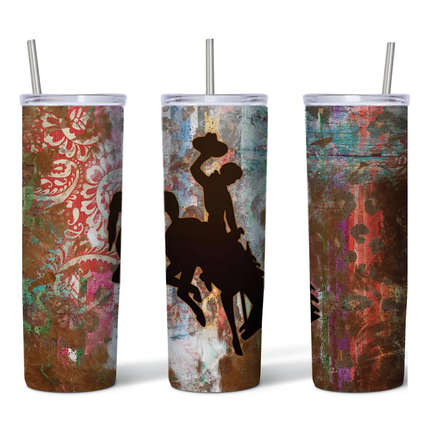Wyoming Steamboat 20oz Skinny Tumbler