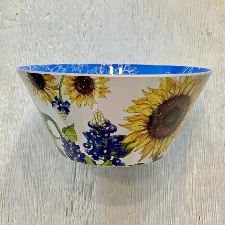 Sunflower & Bluebonnets Floral Flower