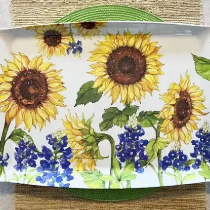 Sunflower & Bluebonnets Floral Flower