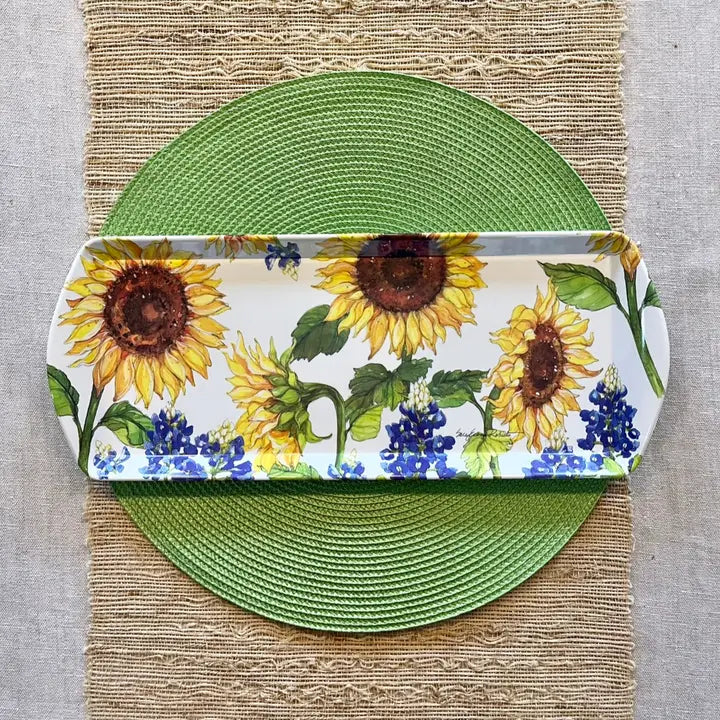 Sunflower & Bluebonnets Floral Flower