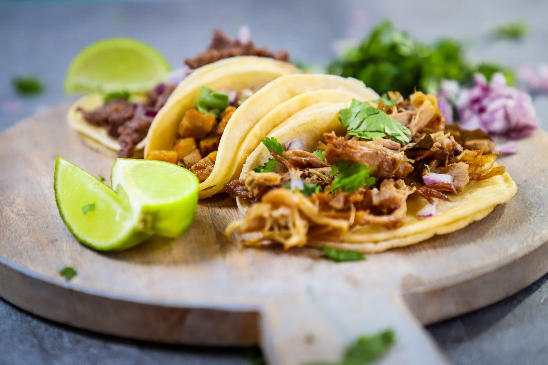 Blackberry Chipotle Pulled Pork Mini Tacos