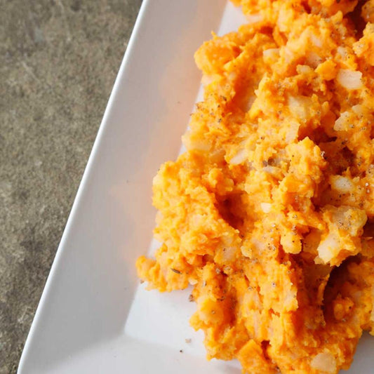 Garlic Sweet Potato Mashers