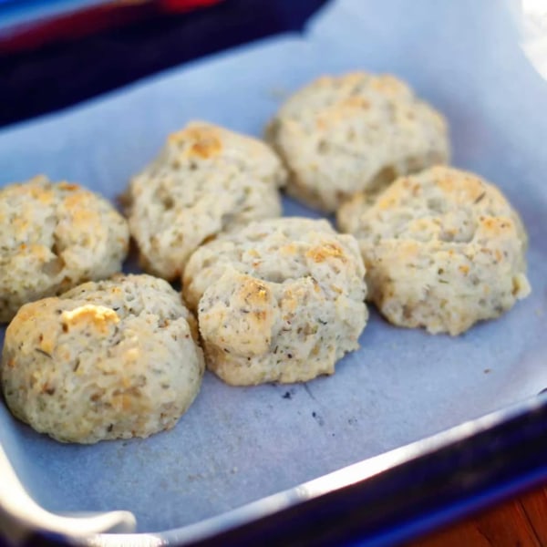 Olive Oil and Herb Drop Biscuits