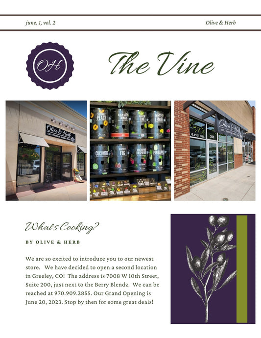 The Vine:  Olive & Herb's Monthly Newsletter: June 2023