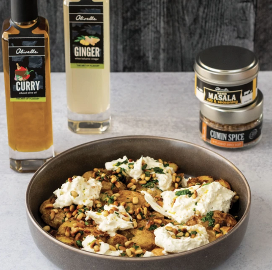 Smashed Potatoes with Burrata