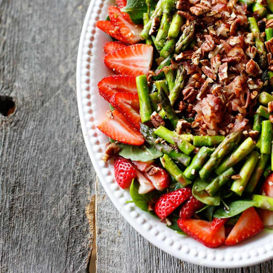 Strawberry, Asparagus, and Crispy Pancetta Salad