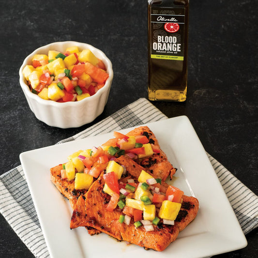 Sweet Chili Citrus Salmon and Pineapple Salsa
