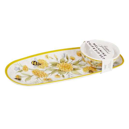 Melamine Chips & Dip Set Bees