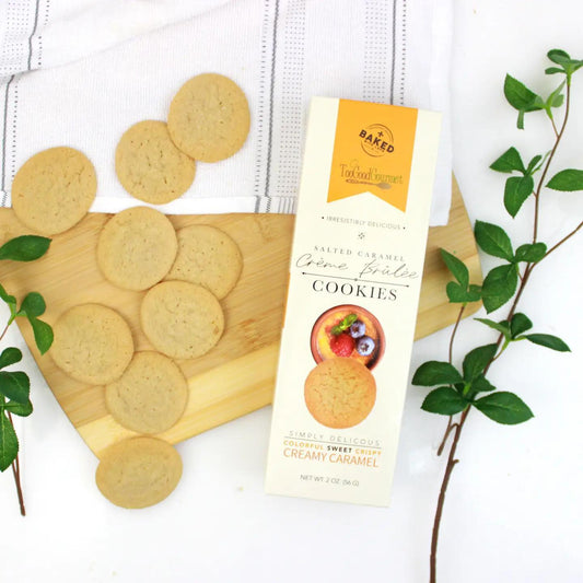 Creme Brulee Salted Caramel Thin Crisp Cookies