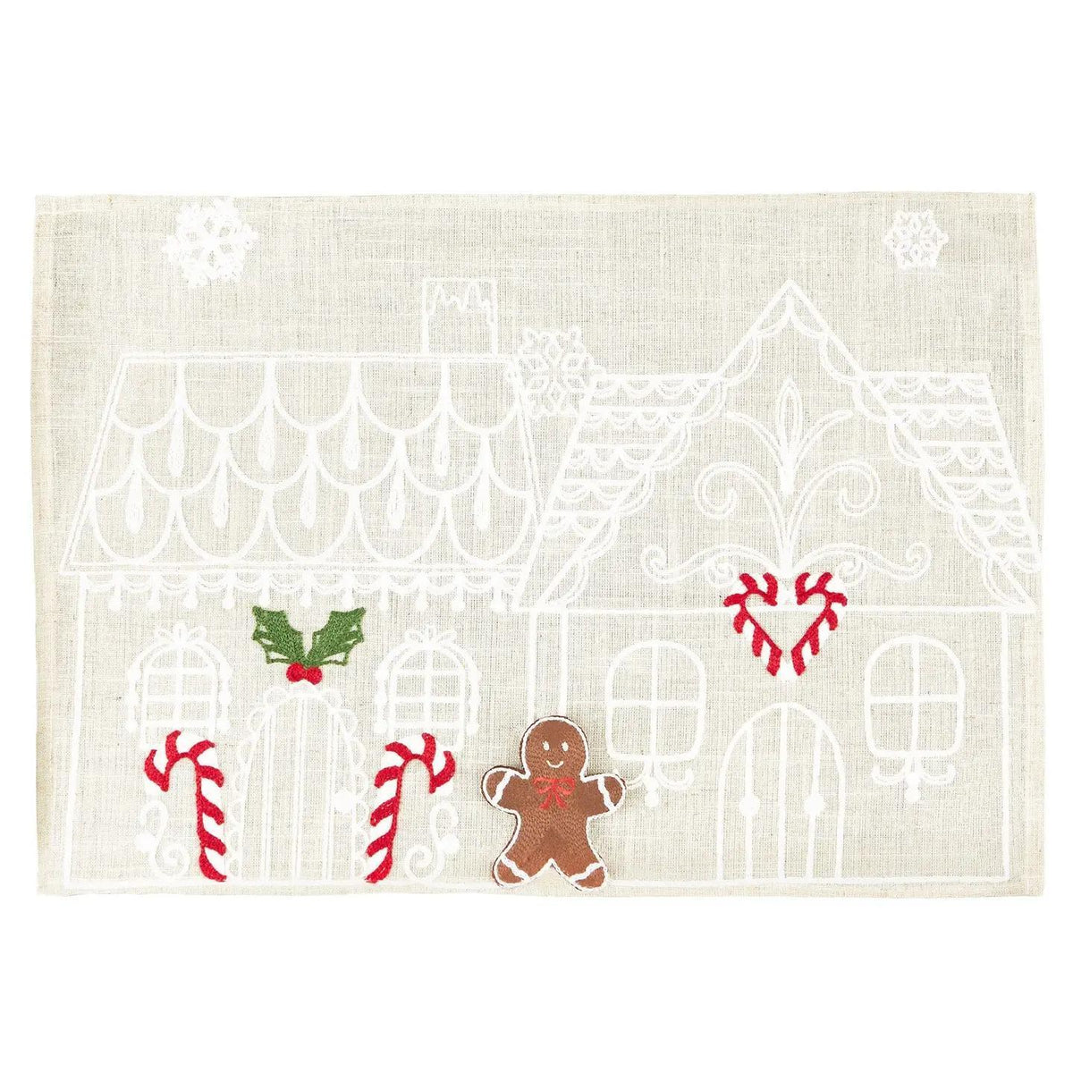 Gingerbread Town Embellished Placemat