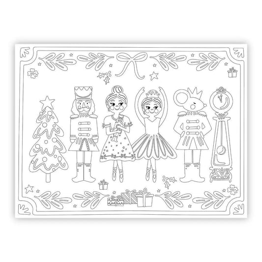 The Nutcracker Coloring Christmas Placemats