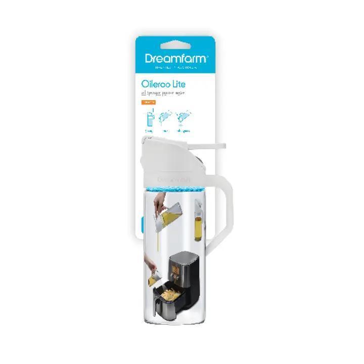 Oileroo Lite® - No Clog Oil Sprayer, Pourer and 1 Tbsp Doser White