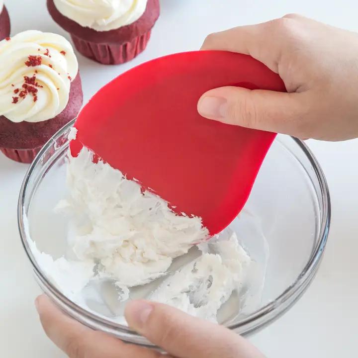 Silicone Bowl Scraper Red