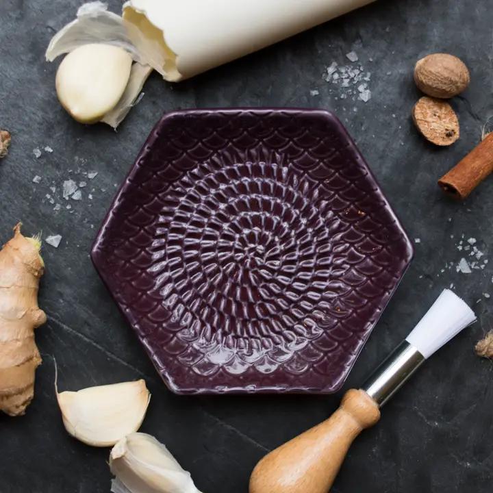 Ceramic Garlic Grater  3-Piece Set