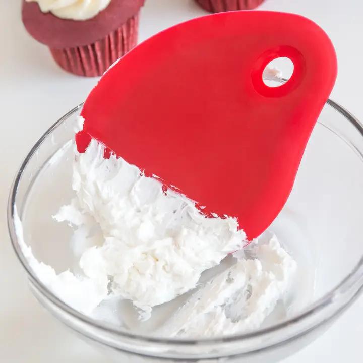 Silicone Bowl Scraper Red