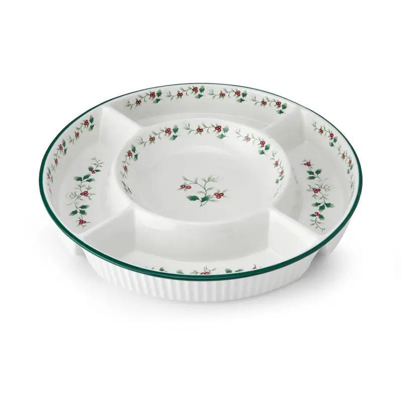 Winterberry Chip and Dip Plate