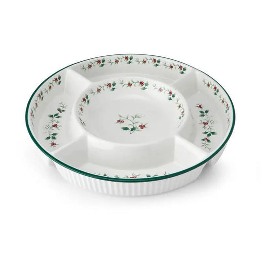 Winterberry Chip and Dip Plate