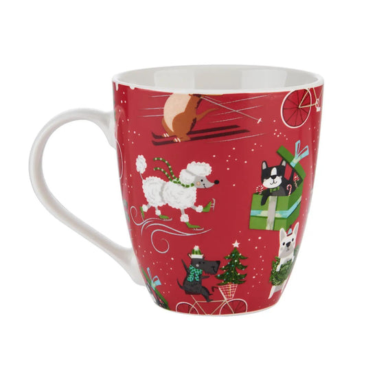 Christmas Dogs On Bikes Mug